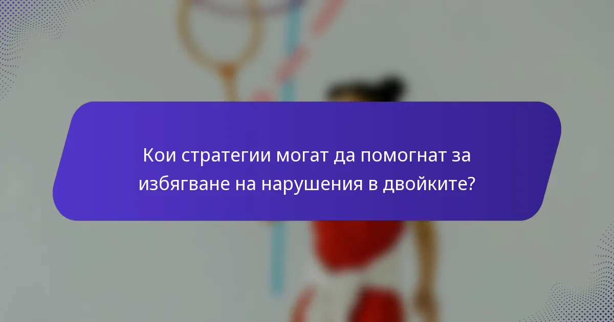 Кои стратегии могат да помогнат за избягване на нарушения в двойките?